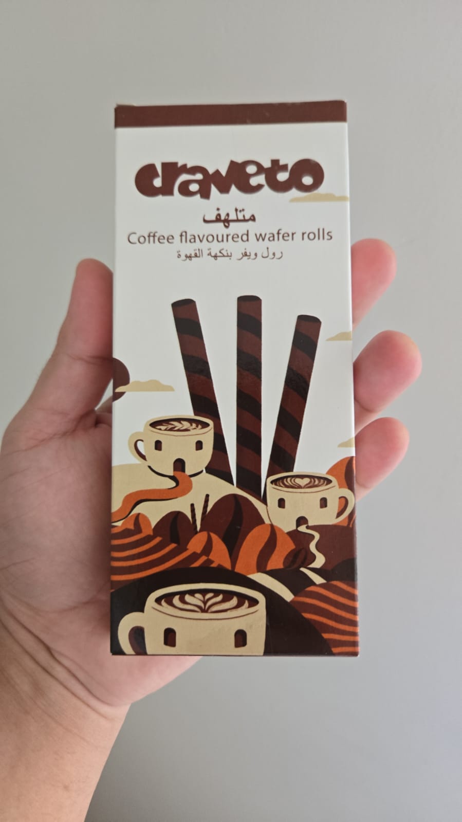 Craveto Coffee flavoured wafer rolls