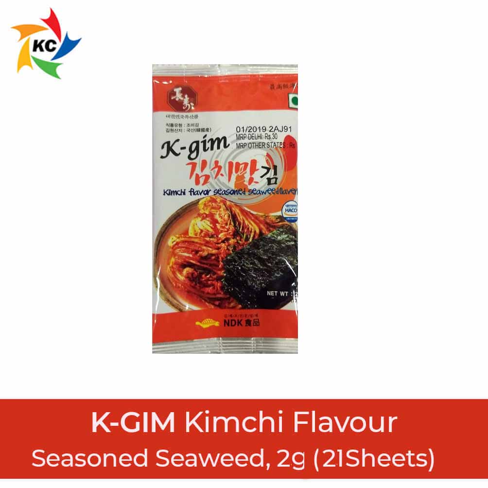 K-gim Kimchi Flavor seasoned seaweed (laver)