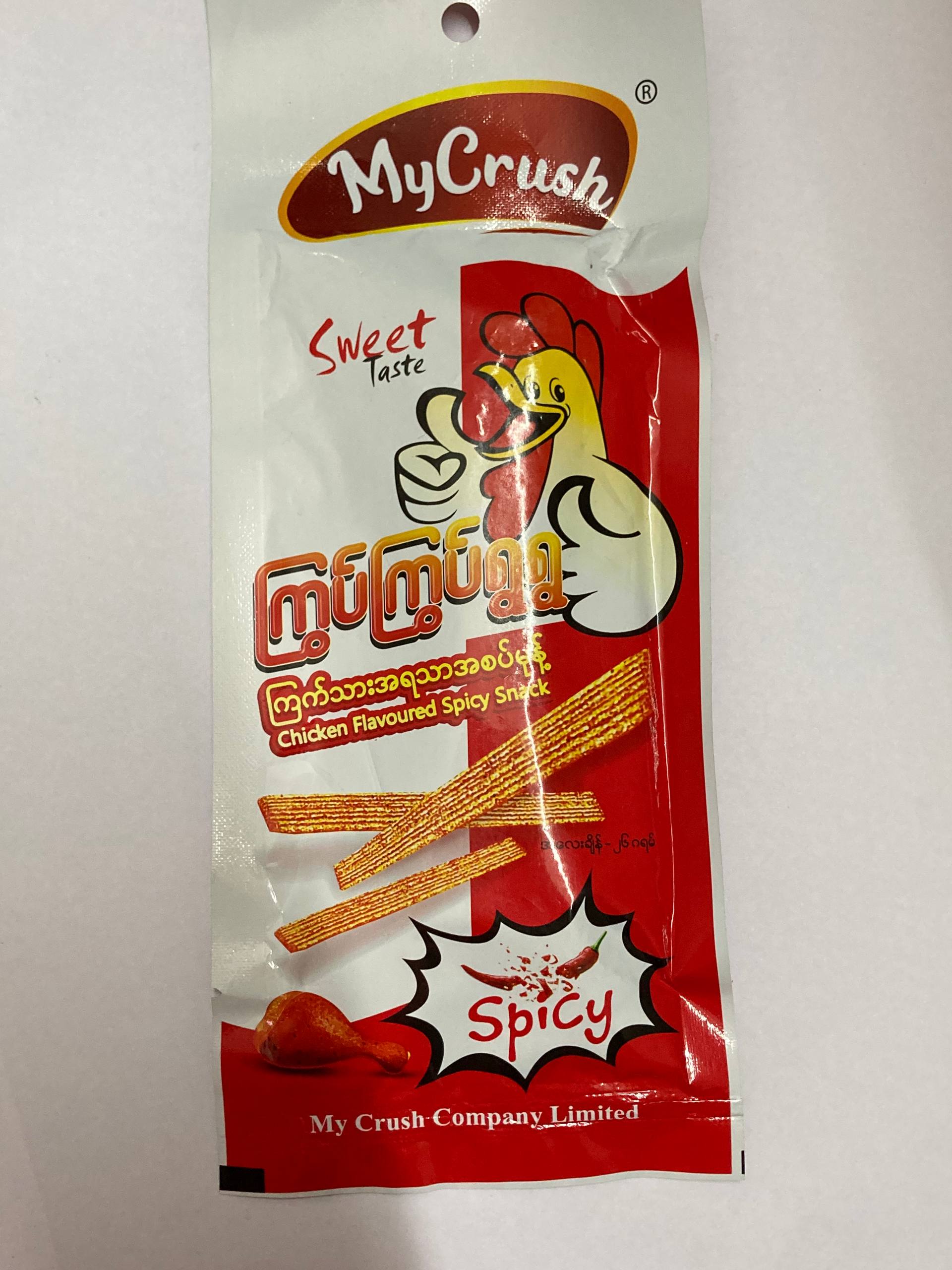 MyCrush Chicken Flavoured Spicy Snack Red