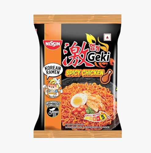 Nissin Geki Korean Ramen Spicy Chicken Flavoured Instanst Noodles